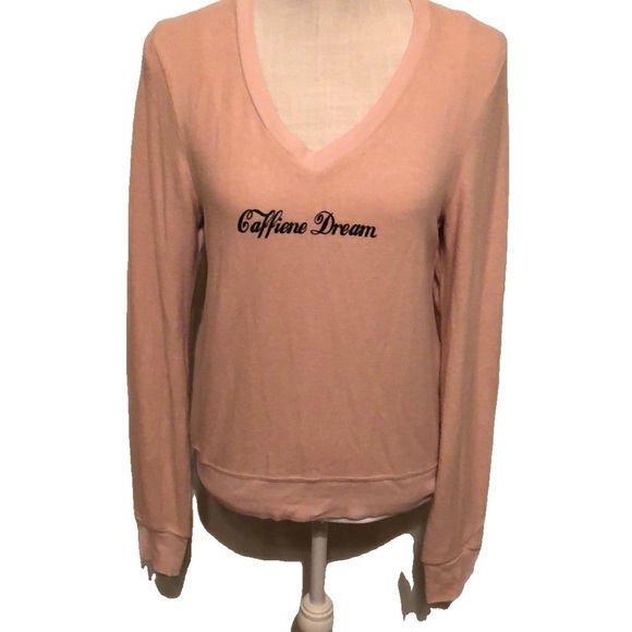 Wildfox caffiene dreams pullover, blush pink, xs - Picture 1 of 8